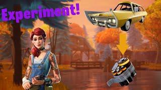 How many batteries can you get from 100 cars? - A Fortnite : Save the World Experiment