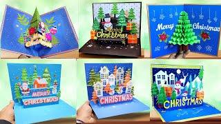 5 DIY Pop up Christmas cards /Handmade Christmas Greeting cards /How to make Santa Greeting Card