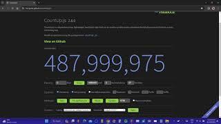 Counting to 488 million on countup.js!!! (in a minute)