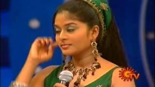 anchor lijeesh dance performmence in sun tv, maiya maiya song,guru, 24 apr 2010