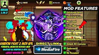 shadow fight 2 mod apk max level 52 unlimited money latest version media fire - Monster Boss Mod