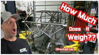 How Much Does a BARE 25.3 Chassis Weigh?? We Weigh Val Morris' Camaro Chassis!!