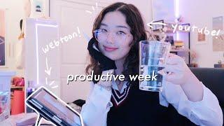 WEBTOON VLOG: productive week in my life as a youtuber and webtoon creator