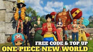 RILIS‼️ONE PIECE : NEW WORLD  FREE REDEEM CODE & FREE TOP UP