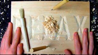 ASMR wood carving