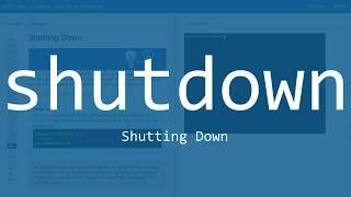 The Linux Command Tutorial: The shutdown Command