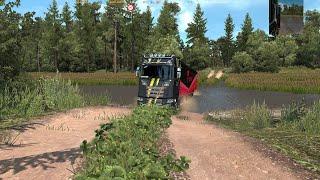 ETS2 1.37 Rus map 2.1.0 (New gravel road) - [RU] Pskov - Vitebsk | 1440p