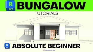 REVIT 2025 | FIRST BUNGALOW MODEL | BEGINNER TUTORIALS