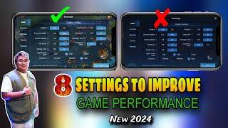 ML SETTINGS ADJUSTMENT 2024 | MLBB TOP 8 BEST SETTINGS UPDATED