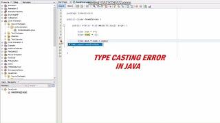 Type Casting Error in Java