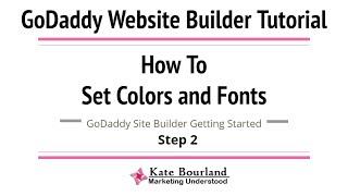 GoDaddy Website Builder Tutorial - How to Change Site Colors and Fonts