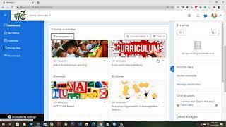 Dashboard features in Learning Management System