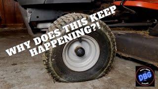 Fixing a flat tire on my riding mower - permanently