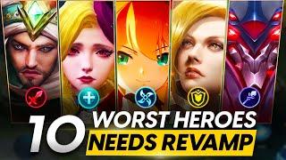 10 WORST HEROES THAT SERIOUSLY NEEDS A REVAMP | MLBB