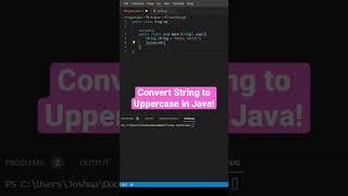 Convert String to Uppercase in Java! #shorts #python #programming #coding