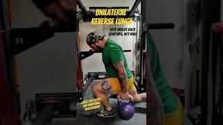 Concentrated Unilateral Reverse Lunge for #kettlebell #muscle gain