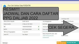JADWAL DAN CARA DAFTAR PPG DALAM JABATAN TAHUN 2022, SERTIFIKASI 2022