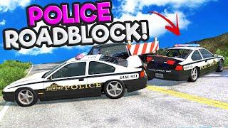 I Set Up POLICE ROADBLOCKS to Stop Fleeing Suspects in BeamNG Drive Mods!