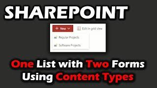Creating 2 Forms with 1 List in SharePoint using Content Types