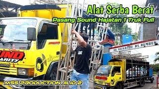 Cara Pasang Sound Hajatan 1 Truk Full‼️Walaupun Alat Serba Berat Crew Tetap Semangat