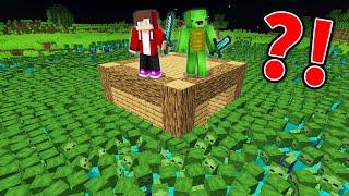 Mikey & JJ ARE SURROUNDED BY ZOMBIES in Minecraft - Maizen