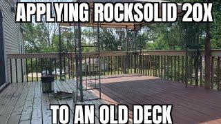 Applying Rustoleum ROCKSOLID 20X to an old deck