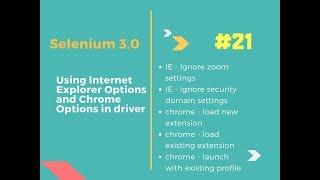 Using InternetExplorerOptions and ChromeOptions in Selenium #21