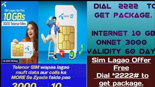 Telenor Sim Lagaw Offer 2023 | Free Mb Minutes Telenor Sim Lagao