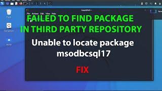 DEBIAN ERROR FIX: Unable to locate package msodbcsql17