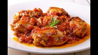 Tomato and Garlic Braised Chicken Thighs