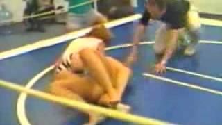 Fierce competitive female wrestling