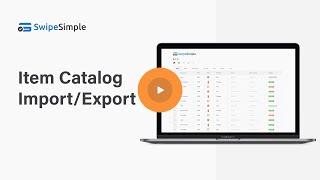 Item Catalog Import & Export