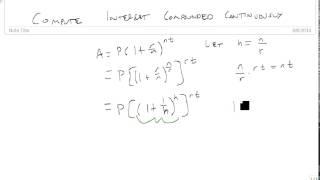 Compute interest that is compounded continuously