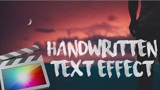 Handwritten Title Effect Final Cut Pro X - Handwriting Title Effect Final Cut Pro X (FCPX Tutorials)