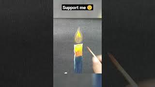 Candlelight painting ️#painting #creativeart #satisfying #anamika arts & crafts