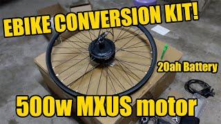 Electric mountain bike conversion 250w upgraded to 500w MXUS motor kit ebike