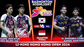 Kang Min Hyuk / Seo Seung Jae vs Fikri / Daniel | Hongkong Open 2024 Badminton