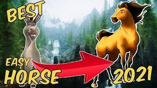 How to get the BEST HORSE in all of Skyrim //Not Clickbait// Easy and Cheap  Horse 1000 MPH!!!!!