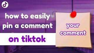 how to pin your own comment on tiktok | pin a comment in tiktok on an android