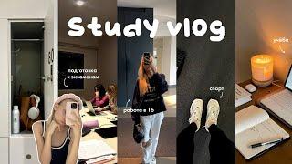 STUDY VLOG | учёба в 11 классе, работа в 16, спорт *продуктивный день*