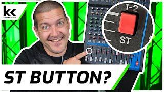 What Does ST Button Do? Audio Mixer Setup