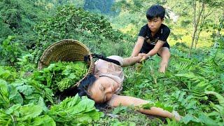 Two orphaned sisters harvest vegetables to sell at the village market l boy orphaned parents