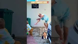 GANTI PAMPERS ADEK⁉️ #funny #comedy #prank #baby #memes #diapers #khamitovy #catching #change