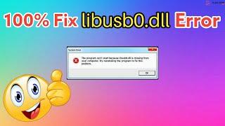 libusb0.dll error fix | libusb0.dll missing problem fix