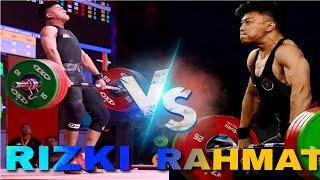 Rahmat Erwin Abdullah vs Rizki juniansyah (73kg) new world record 204kg // lux weightlifting ‍️