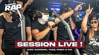 SESSION FREESTYLE avec Gambino, Tazz, Noziii & Nia ! #PlanèteRap