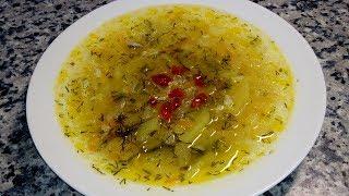 Рассольник с рисом вегетарианский  ОБАЛДЕННЫЙ СУПЕЦ  Soup with rice and pickles. Lenten soup