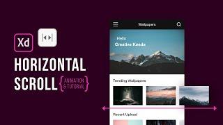 Horizontal Scroll Animation Tutorial in Adobe XD | Adobe XD Tutorial 2022 | Horizontal Scroll