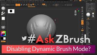 #AskZBrush - "How can I disable Dynamic Brush Mode across all brushes?"