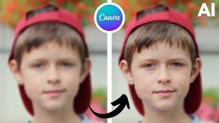 How to Improve Image Quality with AI | Sharpen Blurry Photos Using Canva AI